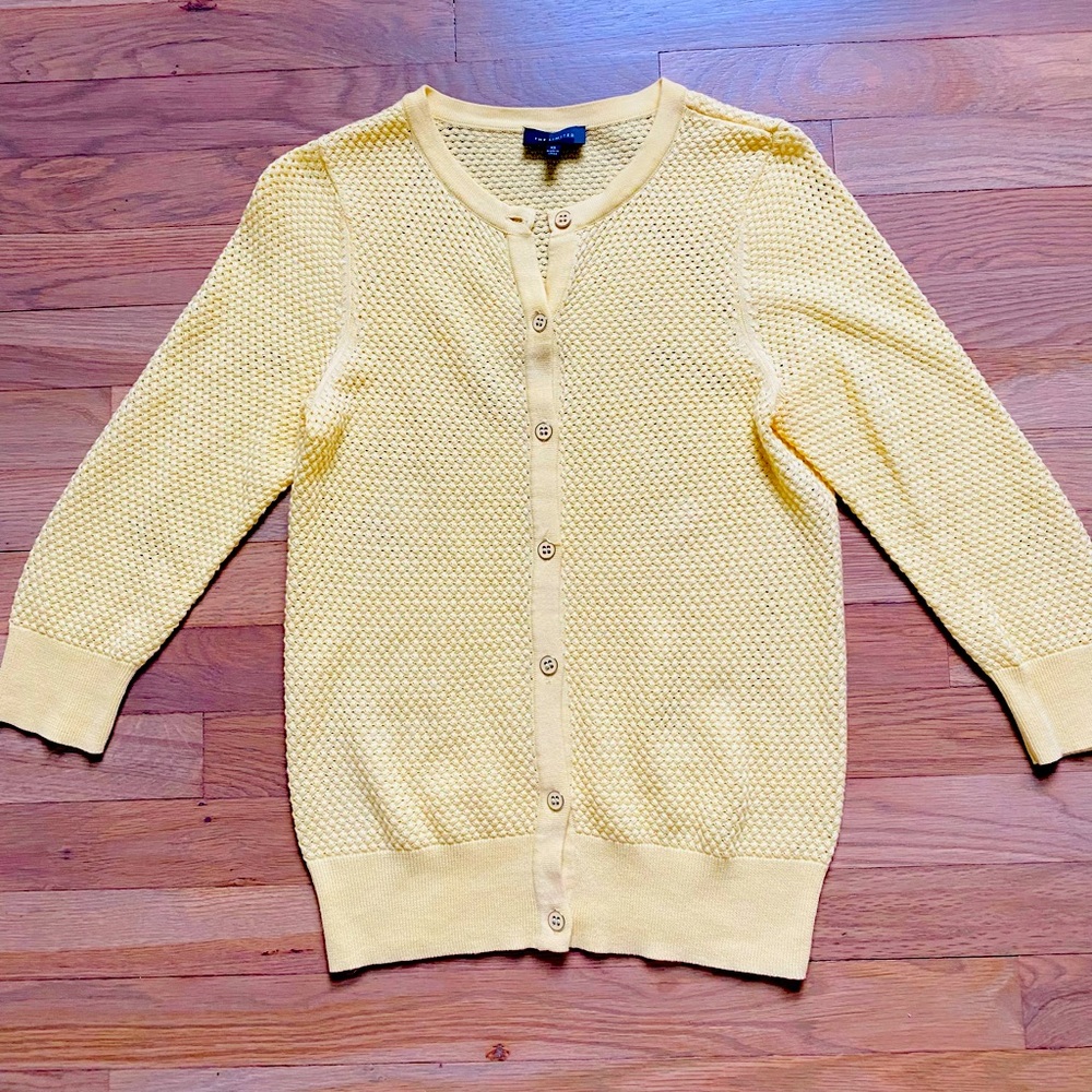Unlimited Light Crochet Yellow Women's Cardigan Size XS Preppy